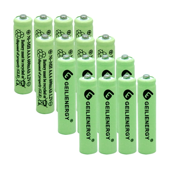 OXWINOU (16 Pack) AAA Rechargeable Batteries 600mAh Pre-Charged 1.2V Long-Lasting Ni-MH Triple aaa Batteries