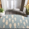 thumbnail image 2 of SAFAVIEH Courtyard Trena Fish Print Indoor/Outdoor Area Rug, 2'7" x 5', Aqua/Beige, 2 of 14
