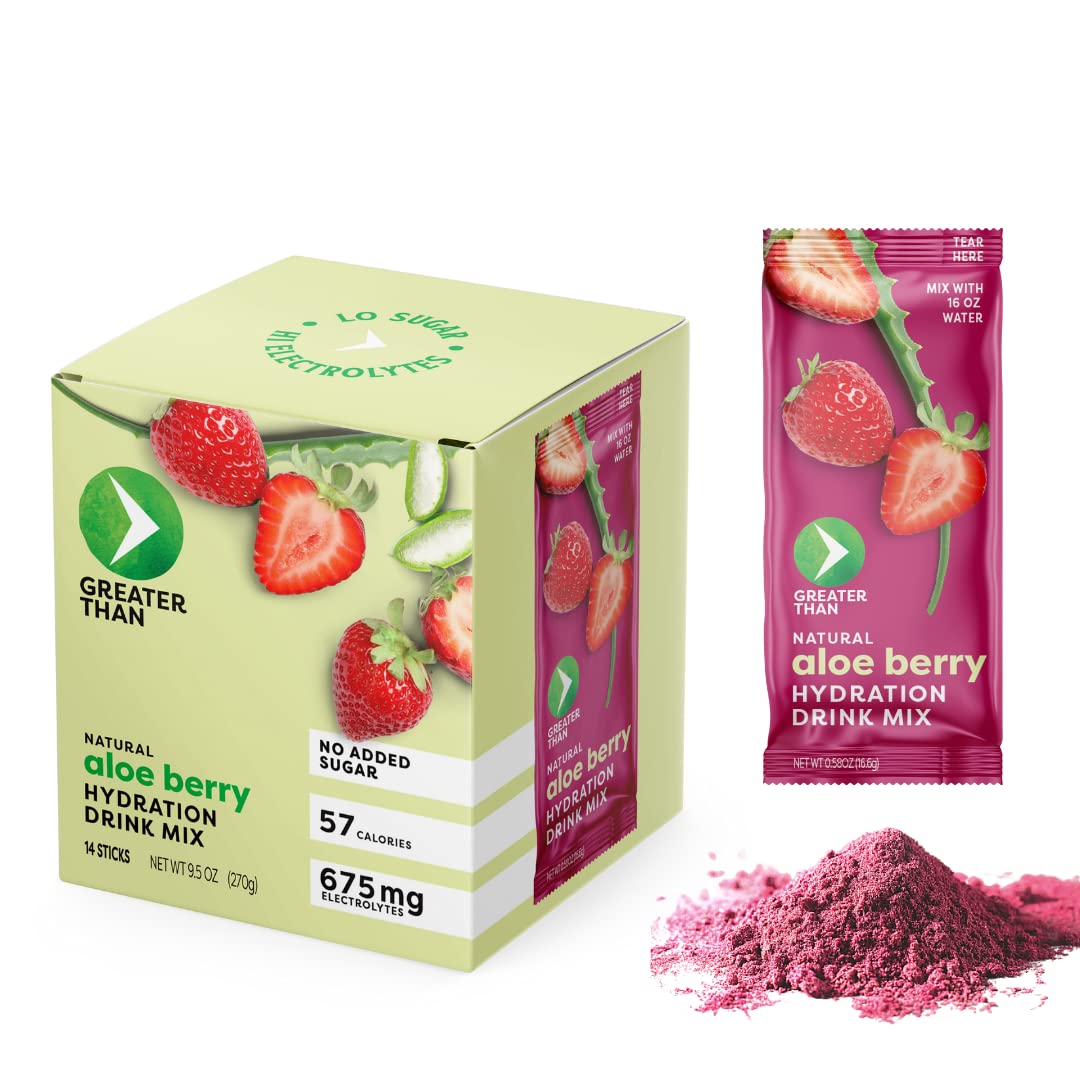 Greater Than Electrolyte Powder Packets, Hydration Drink Mix with