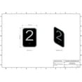 thumbnail image 4 of Elevator floor number 2 sign- Elevator Jamb Plate 2 ( 3x4, cast Iron, Black, Double sided tape) -ref17222, 4 of 5