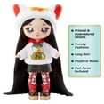thumbnail image 4 of Na Na Na Surprise Glam Series 2 Liling Luck - Lucky Cat-Inspired 7.5" Fashion Doll with Black Hair and Metallic Clip-on Kitty Purse, 2-in-1 Gift, Toy for Kids Ages 5 6 7 8+ Years, 4 of 8