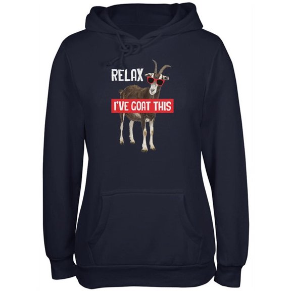 Relax I've Goat Got This Juniors Soft Hoodie Navy MD