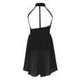 thumbnail image 3 of iiniim Kids Girls Halter Cutouts Modern Lyrical Dance Leotard Tulle Dress Ballet Latin Jazz Ice Skating Black 16, 3 of 7