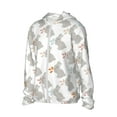 thumbnail image 2 of Pofeuu Gray Rabbit Print Sun Protection Outdoor Lightweight Full Zip UV Cooling Hoodie Long Sleeve Summer Clothing for Outdoor Hiking-Medium, 2 of 5