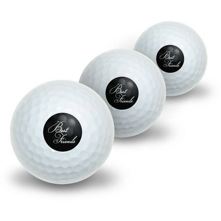 Best Friends on Black Novelty Golf Balls, 3pk