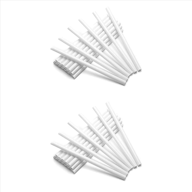 100 Piezas Varillas de PláStico para Tartas Blancas para ConstruccióN y Apilamiento de Tartas en Niveles (0,4 Pulgadas de DiáMetro y 9,5 Pulgadas de Longitud)