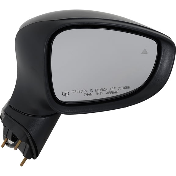MIRROR Compatible For 2017-2019 Chrysler Pacifica Right Passenger Heated Power Glass In-housing Signal Light Textured Black