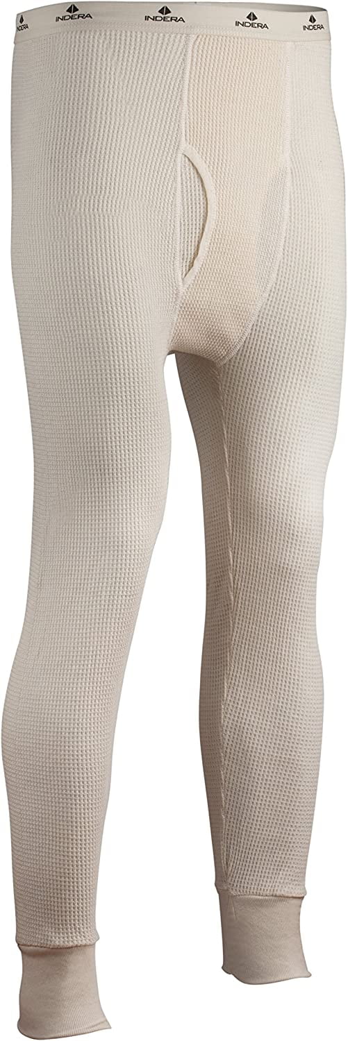 Indera Men's Cotton Waffle Knit Heavyweight Thermal Underwear Pant