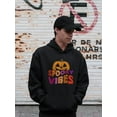 thumbnail image 2 of Spooky Vibes. Retro Pumpkin Hoodie Men -Image by Shutterstock, Male Medium, 2 of 4