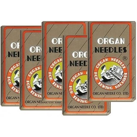 Teamwork 50 Pieces HOME SEWING MACHINE NEEDLES ASSORTMENT (ORGAN 15X1 SIZE#9,11,14, 16, 18) 10pcs per size