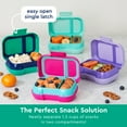 thumbnail image 5 of Bentgo Kids Snack - 2 Compartment Leak-Proof Bento Box Container for Snacks and Small Meals, Easy-Open Latch, Dishwasher Safe, BPA-Free for School, Daycare, & Sports - Ideal for Ages 3+ (Green/Navy), 5 of 9