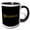 Black/White, variant on 3drose, Brianne Popular Female Baby Name in the America. Yellow on Black, 15oz Two-tone Black Mug