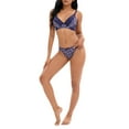thumbnail image 2 of INSPIRE CHIC Women's 2 Pieces Lingerie Set Floral Mesh Push Up Underwire Lace Bra and Panty Sets C 34 Blue, 2 of 4