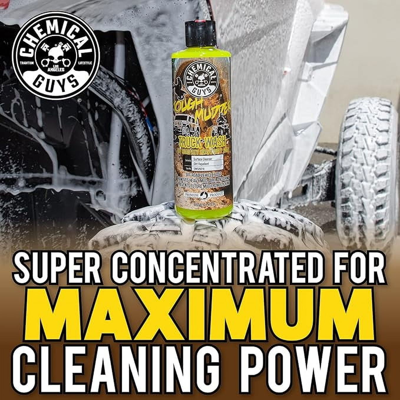 Chemical Guys CWS20264 Tough Mudder Foaming Truck, Off Road, ATV and RV Heavy Duty Wash Soap,(Works with Foam Cannons, Foam Guns or Bucket Washes), 64 fl oz (Half Gallon), Lemon Scent