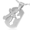 thumbnail image 2 of Stainless Steel Silver-Tone Religious Latin Cross Pendant Necklace, 22", 2 of 3