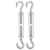 Uxcell 2-Pack Turnbuckle Hook and Hook, M5 Stainless Steel Heavy Turnbuckles Wire Rope Tension Adjustable Tension