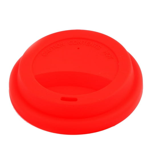 Home Red Silicone Round Shaped Resuable Sealed Mug Lid Tea Coffee Cup Cover