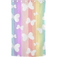 thumbnail image 2 of Coolnut Black Out Curtains Blackout for Bedroom & Living Room 84 inches Butterflies Rainbow Colorful Drapes for Sliding Glass Doors Room Darkening Curtains, 1 Panel, 2 of 7