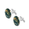 thumbnail image 2 of Sea Horse Elegant Stainless Steel Cufflink Set for Formal Attire, Made of Stainless Steel, Ideal for Special Occasions, 2 of 6