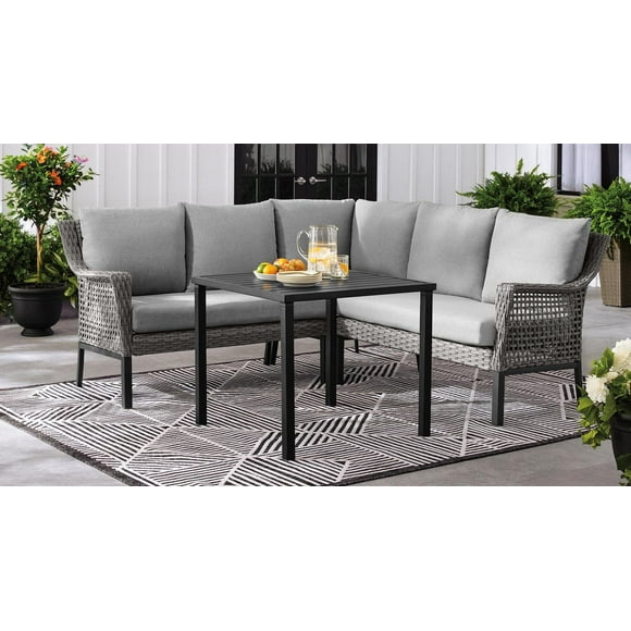 Ensemble modulaire 4 pièces pour patio Belmont HOMETRENDS - Gris