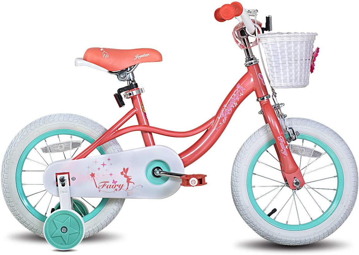 JOYSTAR Fairy 12" 14" Inch Kids Bike with Basket & Training Wheels 