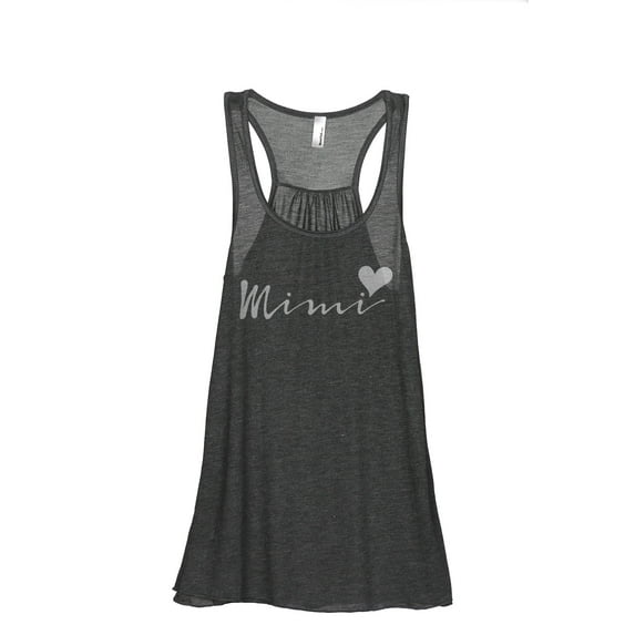 Mimi Heart Women's Fashion Sleeveless Flowy Racerback Workout Yoga Tank Top Charcoal Grey Medium