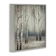 thumbnail image 2 of Misty Birch Tree Forest Landscape Gray Framed Giclee Art, 17 x 17, 2 of 7