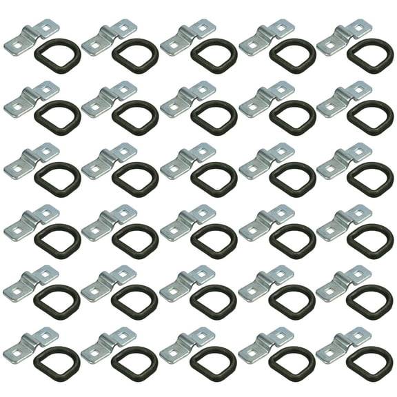 The ROP Shop 30-Pack 3/8" Steel D Ring Tie Downs Bolt On 5000 lb for Motorcycle Quad ATV UTV