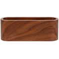 thumbnail image 1 of 1 Pcs Card Holder(Brown) Wooden Business Card Case Business Card Card Holder Display Stand Desktop Storage Box, 1 of 5