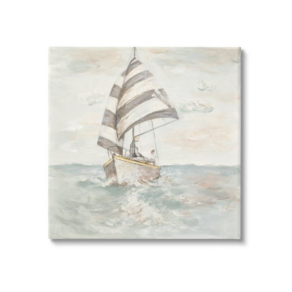 Stupell Industries Sailing Fishing Boat High Tide Open Sea,24 x 24, Design by Patricia Pinto