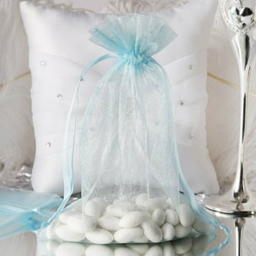 Efavormart 50PCS WHITE Organza Gift Bag Drawstring Pouch Wedding Favors ...