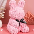 thumbnail image 4 of Lubelski Artificial Flower Not Withered Smooth Edges Fine Workmanship Easy Care Non-fading Gift PE Material Cute Rabbit Simulation Rose Valentines Day Gift, 4 of 8