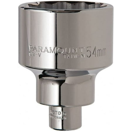 

Paramount 54mm Metric Standard 12 Point Hand Socket Steel 3/4 Drive