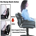 thumbnail image 3 of 2 Pcs Mesh Back Support for Car,Breathable Mesh Lumbar Support,Ergonomic Backrest with Double Sturdy Adjustable Straps,for driver, Office Chair, Wheelchair,Car (Black), 3 of 7