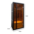 thumbnail image 4 of ALEKO Fully Assembled Expandable Indoor Spa Far Infrared 1 peron Sauna Oasis Black, 4 of 11