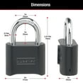 thumbnail image 3 of Master Lock 2in Set Your Own Combination Padlock - Solid Body, Black, 3 of 6