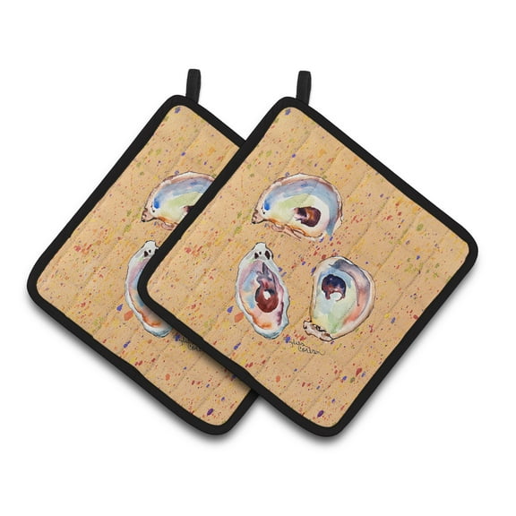 Carolines Treasures 8466PTHD Oyster Pair of Pot Holders , 7.5HX7.5W, multicolor
