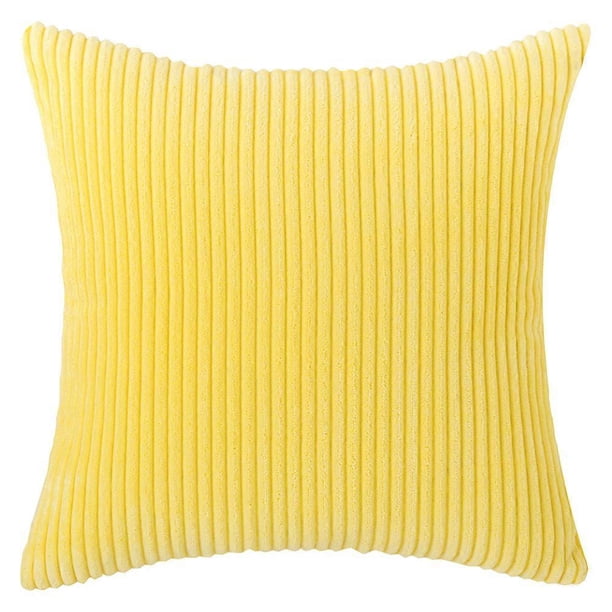 Fundas de cojín cuadradas de pana, suaves y a rayas, para sofá, dormitorio, 45 x 45 cm