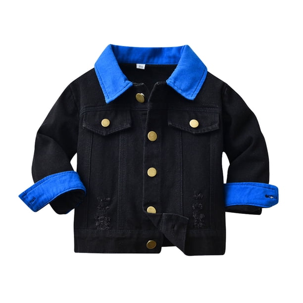 Abrigos de invierno Gibobby para niños y Niñas Chaqueta vaquera a de viento cálida 6-7 Años