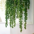 thumbnail image 4 of Guirnalda de hiedra colgante artificial, planta artificial, decoración de bricolaje para bodas y jardines. Verde, 4 of 9
