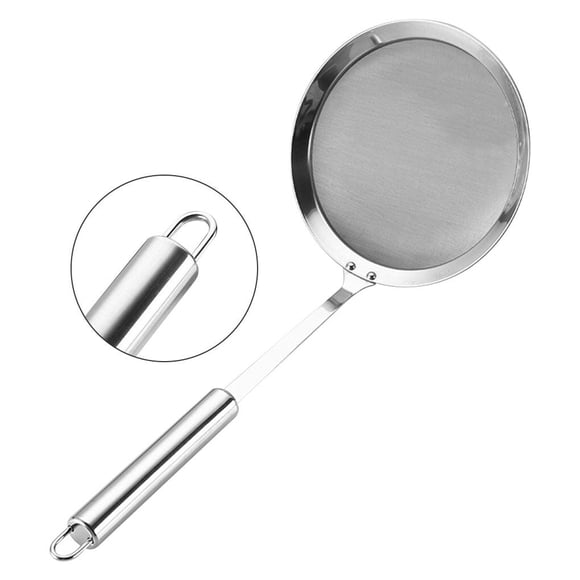 Filter Spoon Stainless Steel Rustproof Skimmer Wire Strainer Rustproof Strainer Fine Mesh Wire Kitchen Filting Tool, 14cm