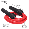 thumbnail image 2 of Cuerda de saltar con peso y longitud ajustable con asas con cojinetes de bolas para entrenamientos de resistencia cardiovascular y crossfit, 2 of 5