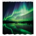 thumbnail image 3 of Ambesonne Iceland Shower Curtain, View over Lake Thingvellir, 69"Wx75"L, Sea Green and Night Blue, 3 of 3