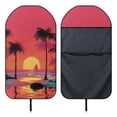thumbnail image 5 of Uorisanigo Car Seat Towel Cover Universal Fit High Back Seat Covers for Cars Sunset Palm Trees Beach Waterproof Sweating Car Seat Cover for Post Gym Workout Easy to Install, 5 of 6