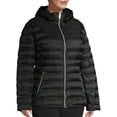thumbnail image 6 of Time and Tru Women's Plus Size Packable Puffer Jacket with Hood, 6 of 6