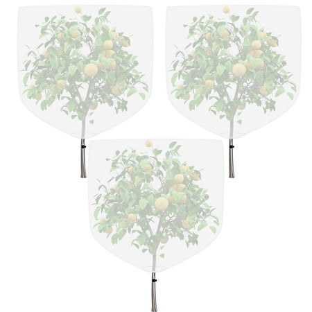 3-Pack Plant Protection Mesh Bags Garden Mesh with Drawstrings Plant Cover 3-Pack Plant Protection Mesh Bags Garden Mesh with Drawstrings Plant Cover