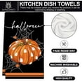 thumbnail image 2 of Halloween Kitchen Dish Towel Pumpkin Ghost Spider Web 18 x 26 Inch Black Hand Drying Tea Towel for Cooking Baking Party Supplies, 2 Pcs, 2 of 6