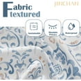 thumbnail image 5 of Blue Floral Shower Curtain, Medallion Damask Farmhouse Shower Curtains for Bathroom, Watercolor Retro Vintage Pattern Waterproof Fabric Shower Curtain, Bath Decor with Hooks 70x72 Inch, 5 of 6