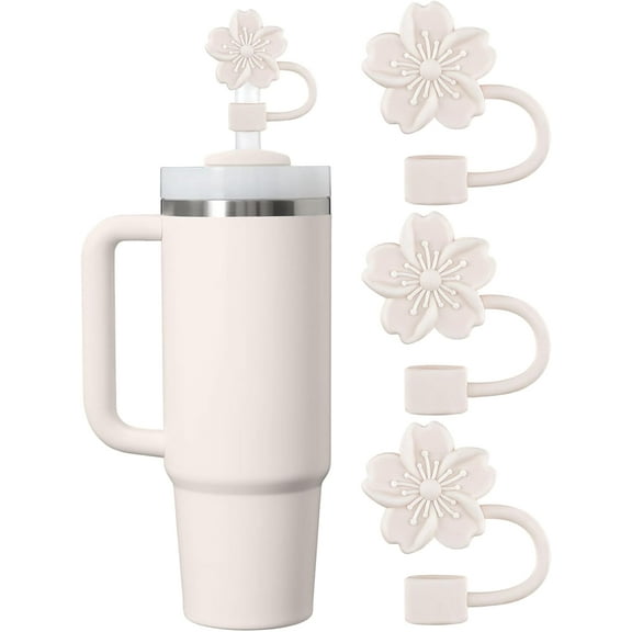 LZLINGMEI Straw Covers, 10 mm Straw Attachments, Silicone Cover Cap for Cup Accessories,Tumbler with Handle