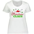 thumbnail image 3 of Inktastic Mawmaw Claus with Christmas Santa Hat and Snowflakes Women's Plus Size T-Shirt, 3 of 5
